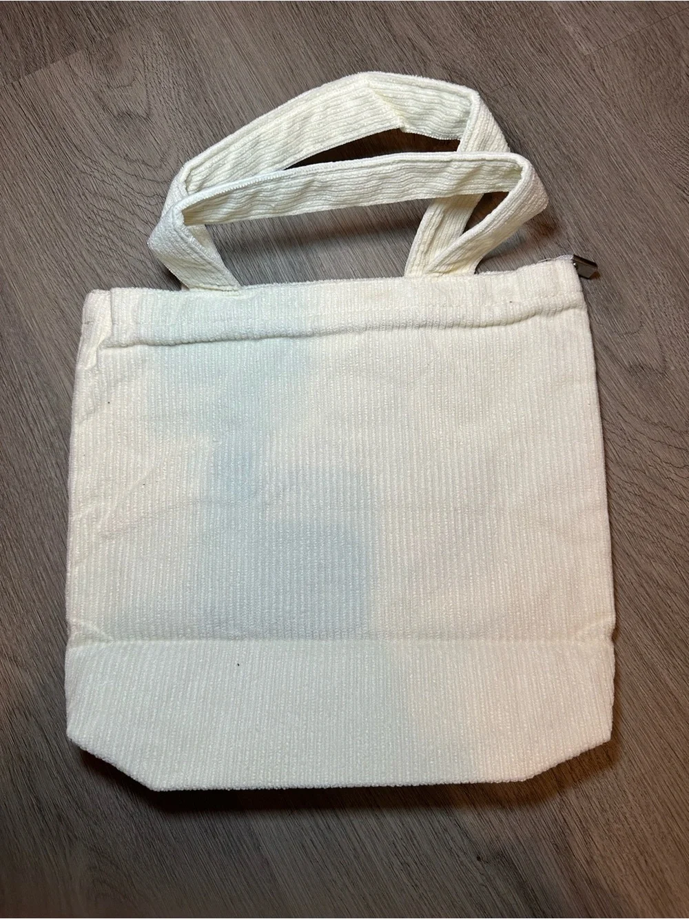 HELLO KITTY Corduroy Cream White Leopard Kitty Tote Bag - Picture 7 of 8